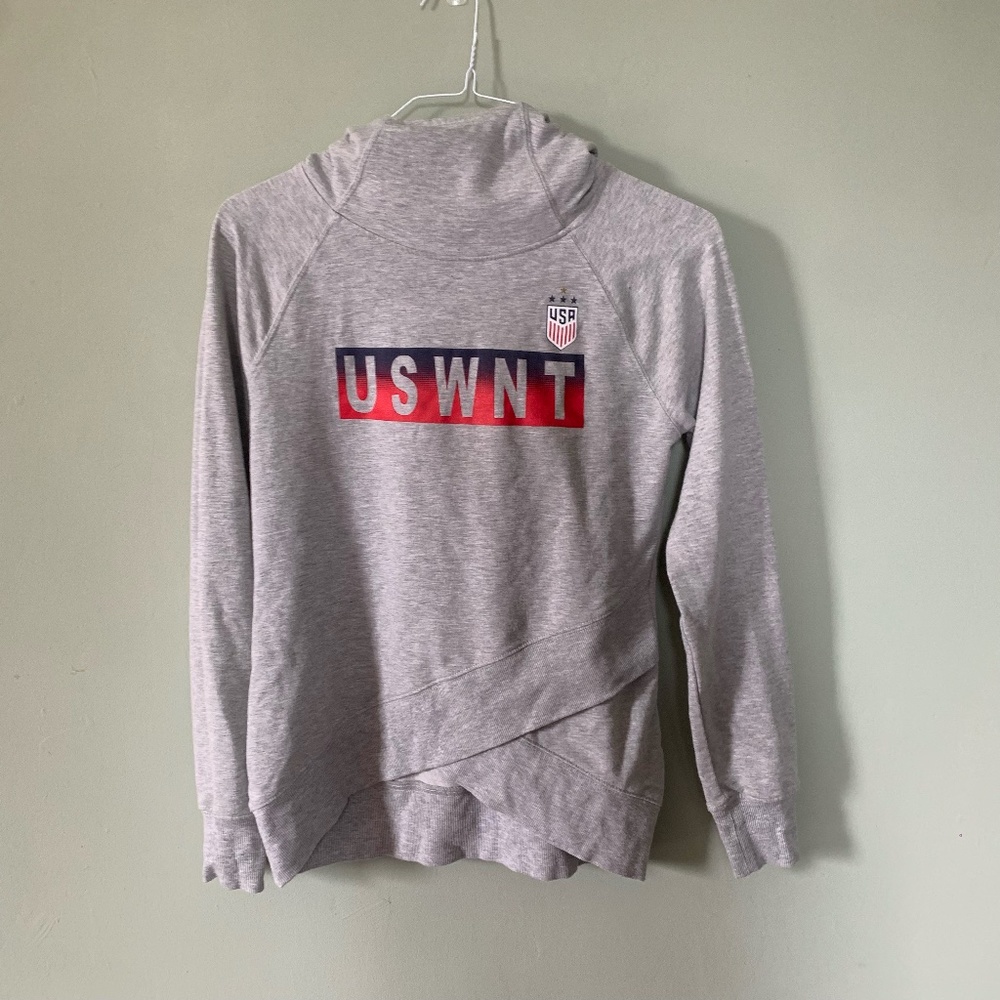 USWNT US Soccer Asymmetrical Gray Athletic Hoodie